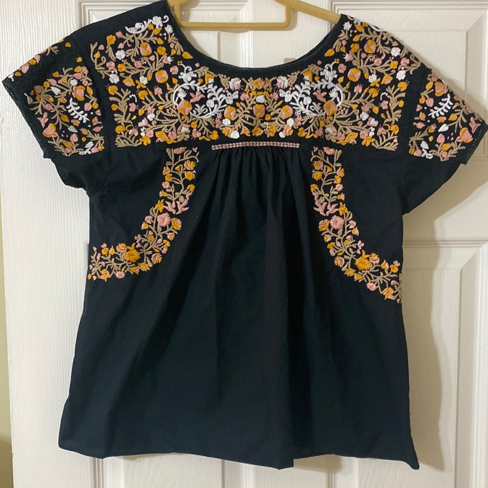 Madewell embroidered blouse